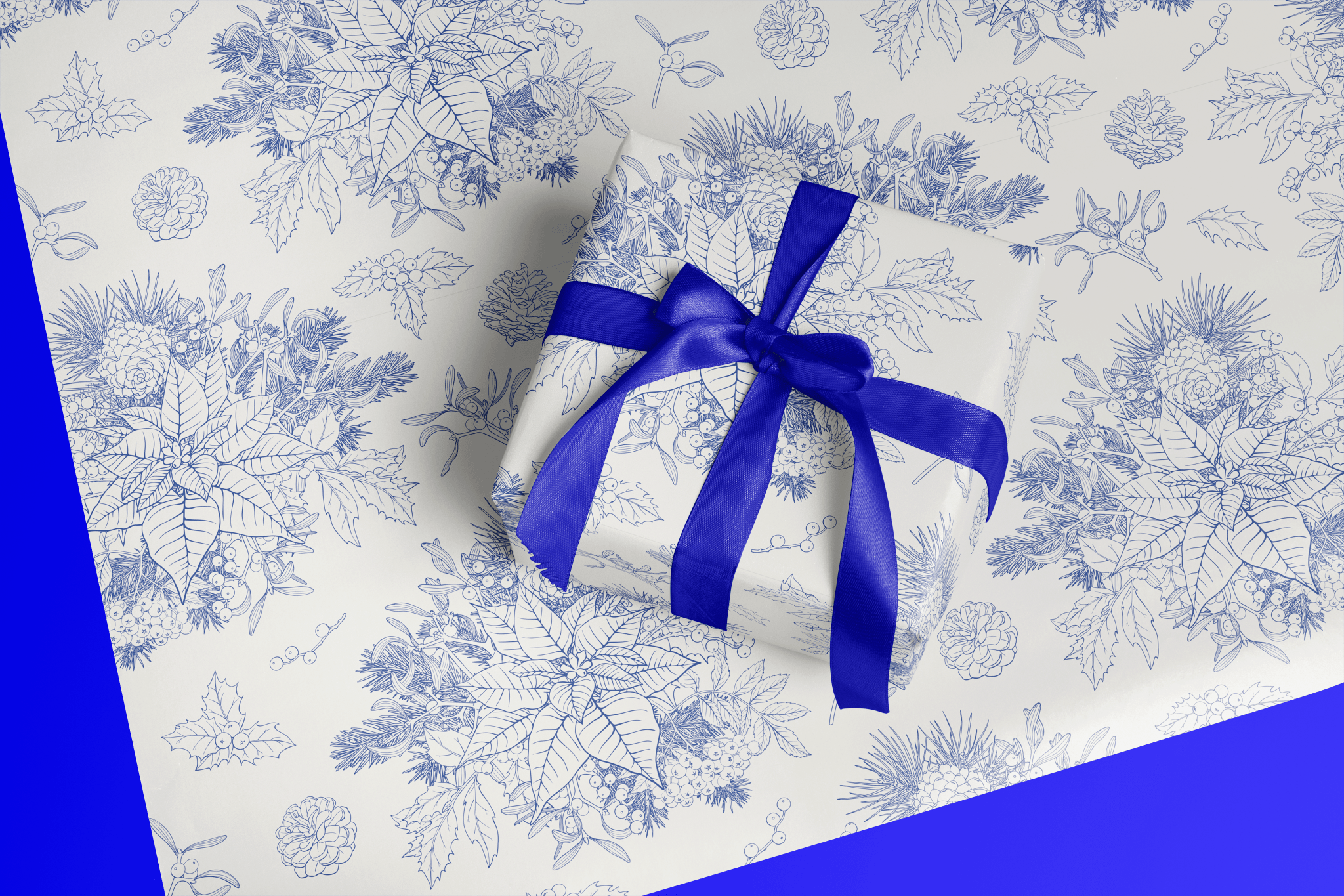 Blue Toile Flora - Haus of Wrap