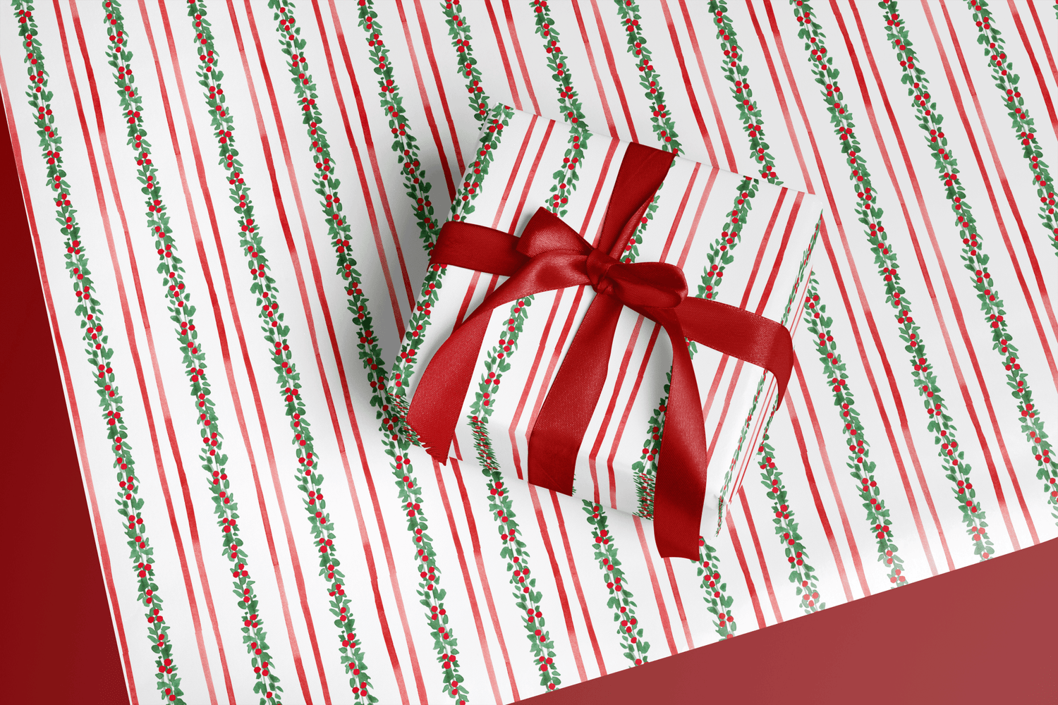 Hollyberry Stripe - Haus of Wrap