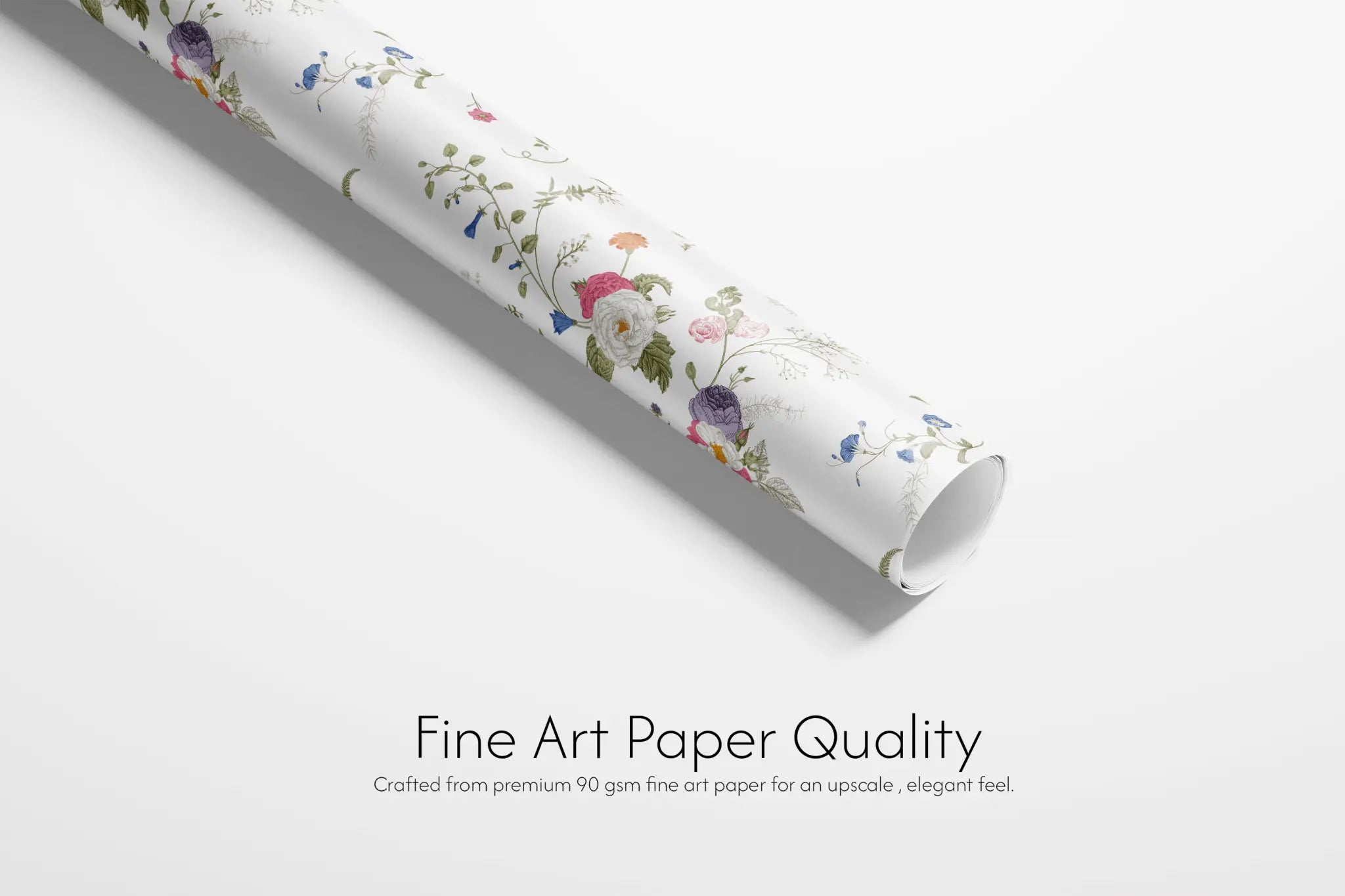 Haus of Wrap Flora Vine floral gift wrap roll, elegant for birthdays, weddings, or holidays. Premium boutique wrapping paper.