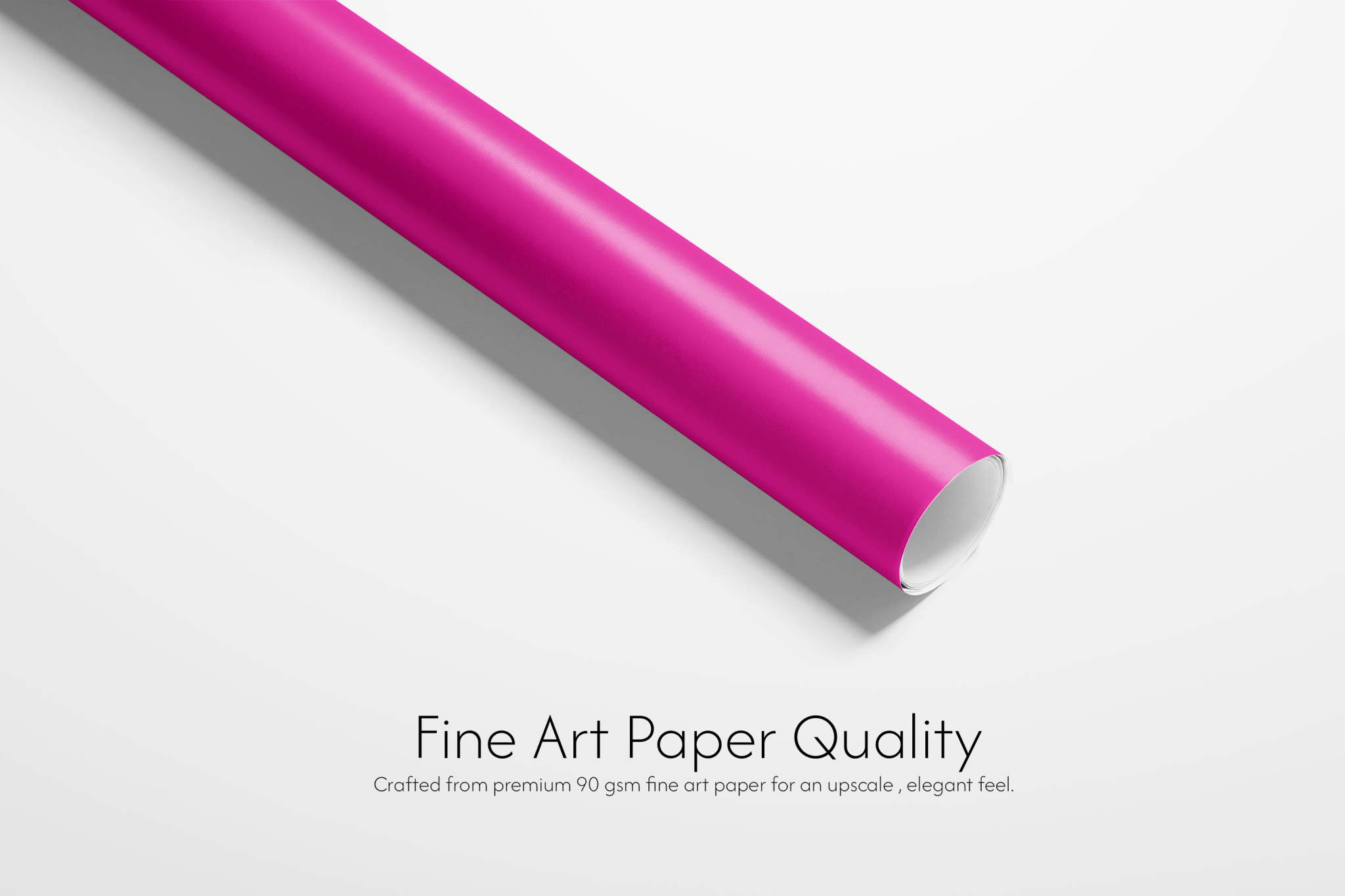 Roll of pink paper with &