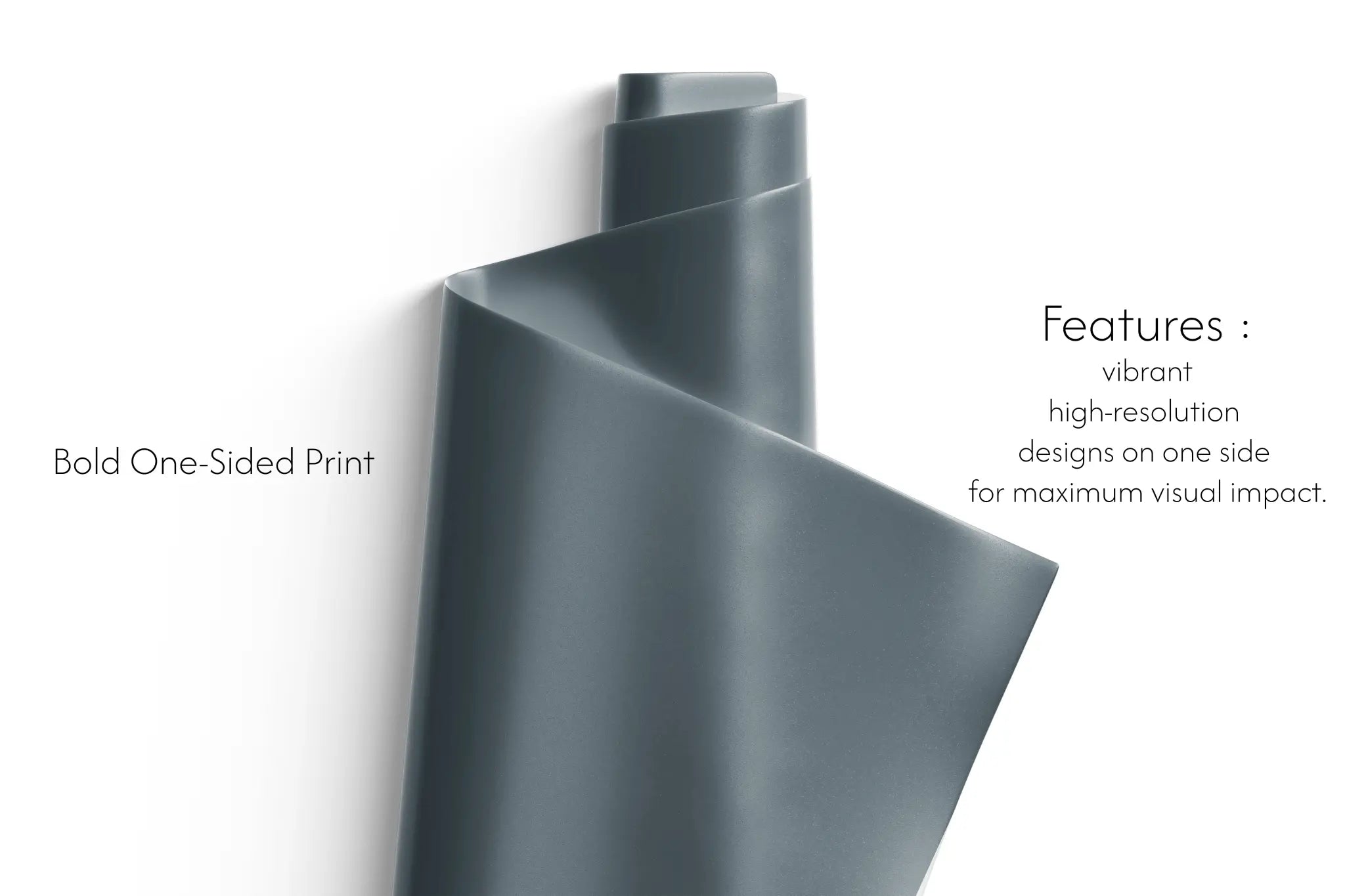 Haus of Wrap metallic grey gift wrap with striking, high-res print—perfect for birthdays, weddings, or holiday presents.