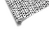 Dense black and white wrapping paper with an intricate micro-pattern of interlocking V-shapes and dots, resembling a woven textile, ideal for geometric wrapping paper.