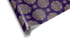 Deep purple wrapping paper with a large, repeating ornate gold and silver metallic Mandala or medallion pattern, ideal for luxury, formal gift wrap, and purple and silver wedding themes.