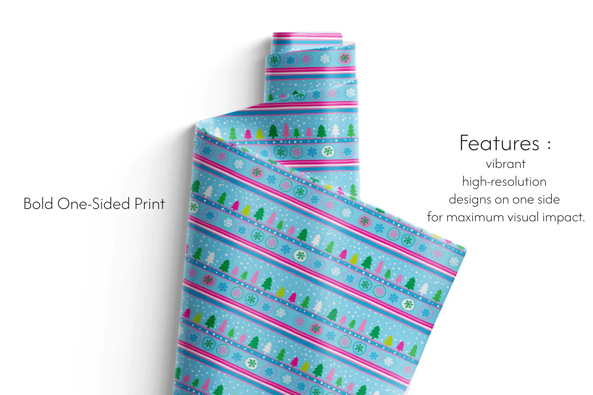 Colorful Christmas Wrapping Paper - Treeline Pop - Haus of Wrap
