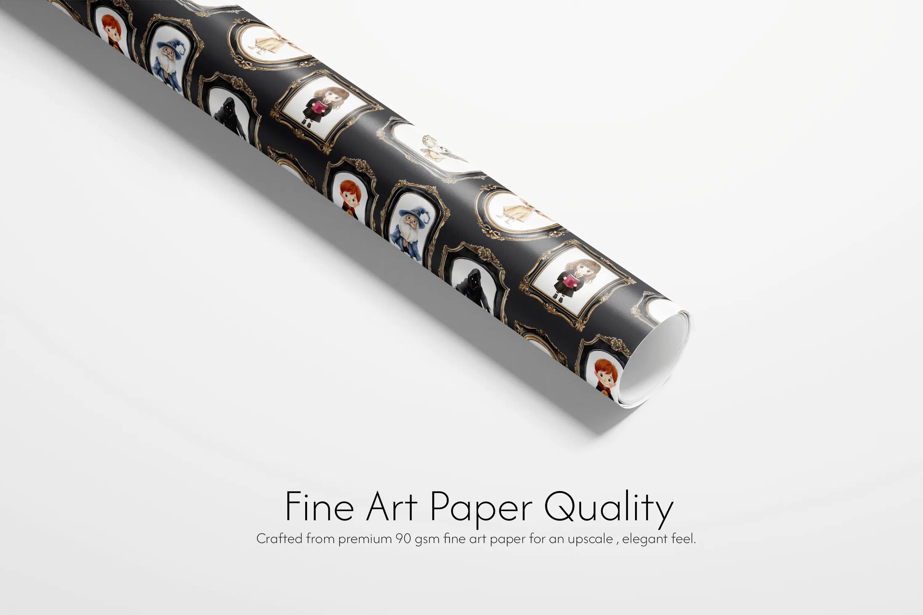 Haus of Wrap’s vintage frame wrapping paper—elegant for birthday, wedding, or holiday gifts. Fine art gift wrap design.