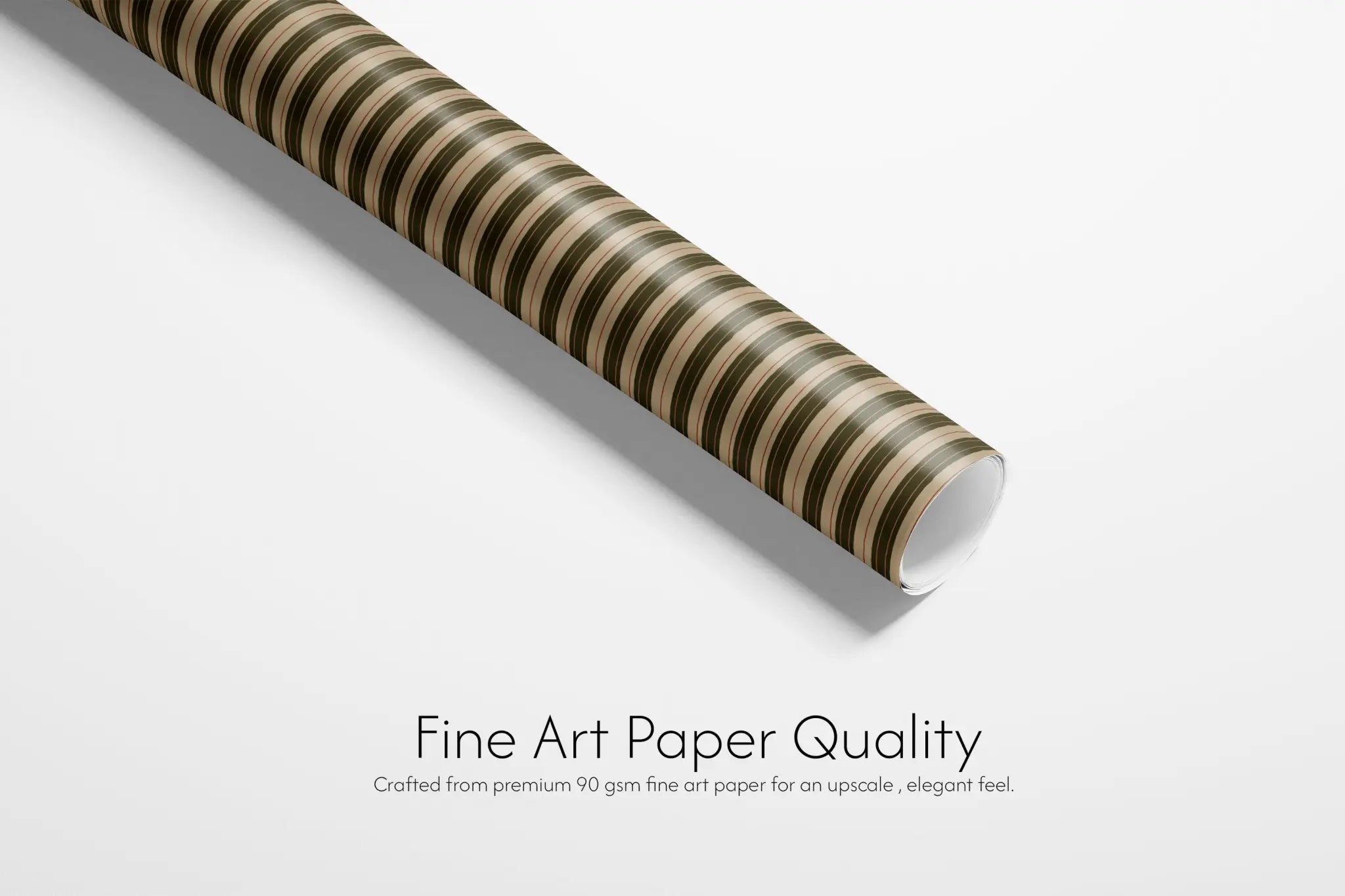 Stripe Wrapping Pape - Moss & Linen - Haus of Wrap