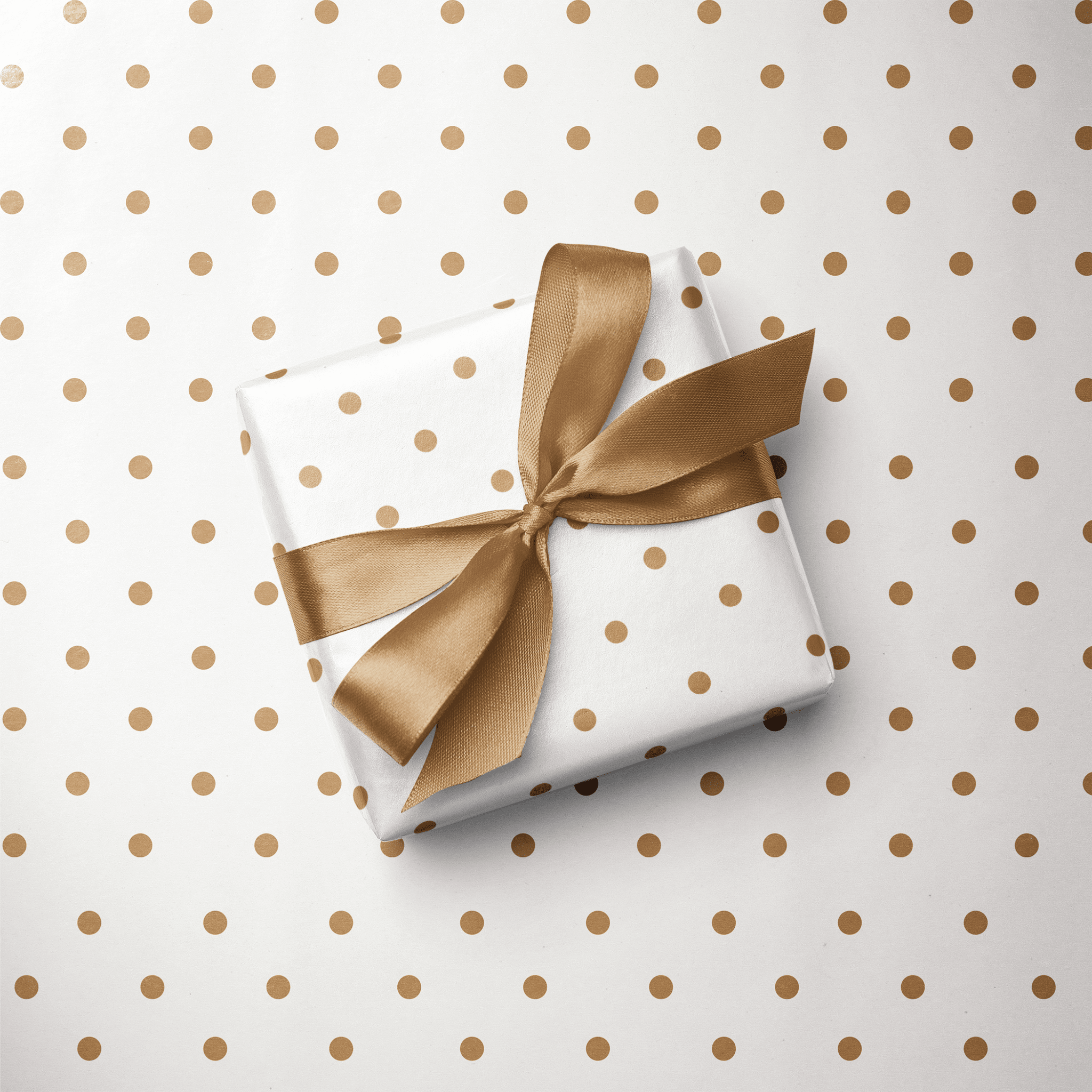 Gold and White Wrapping Paper - Spotted - Haus of Wrap