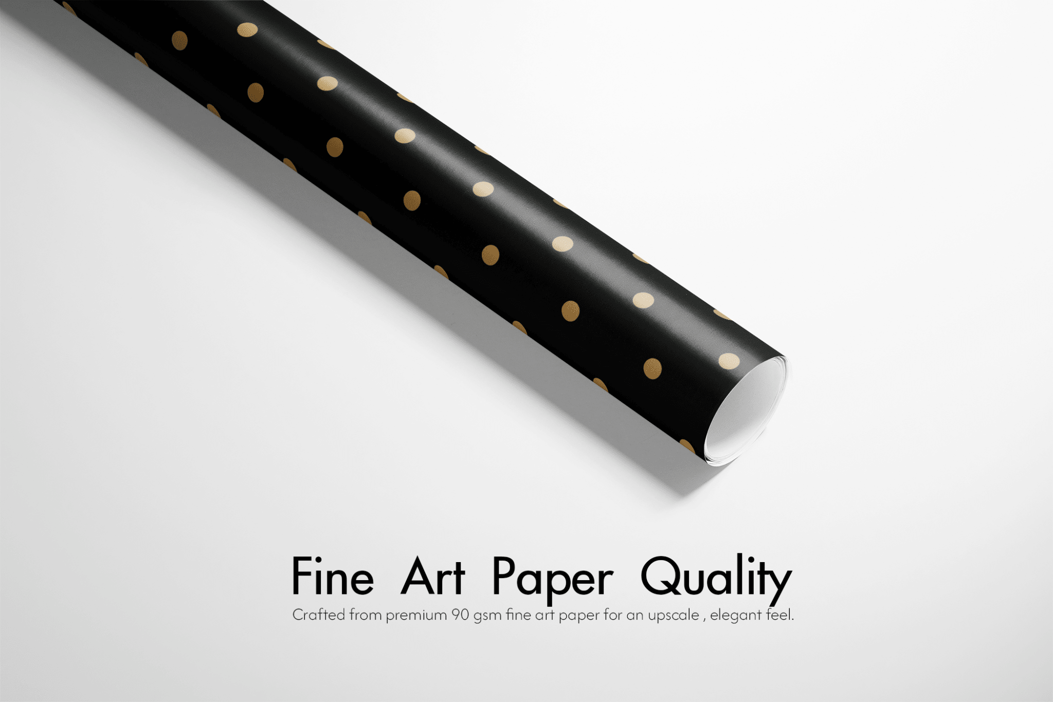 Black and Gold Wrapping Paper - After Dark - Haus of Wrap