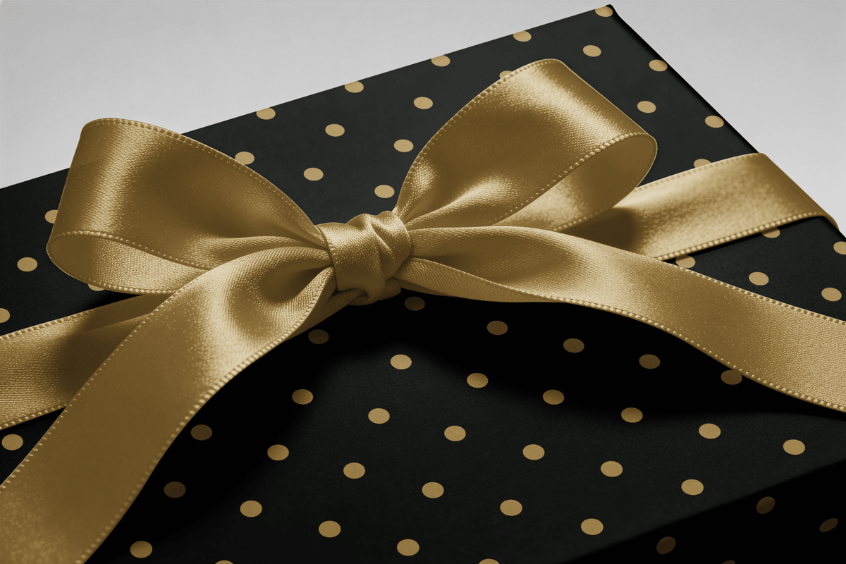 Black and Gold Wrapping Paper - After Dark - Haus of Wrap