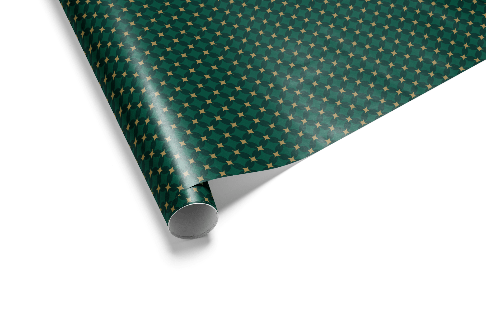 Green and Gold Christmas Wrapping Paper - Emerald Court - Haus of Wrap