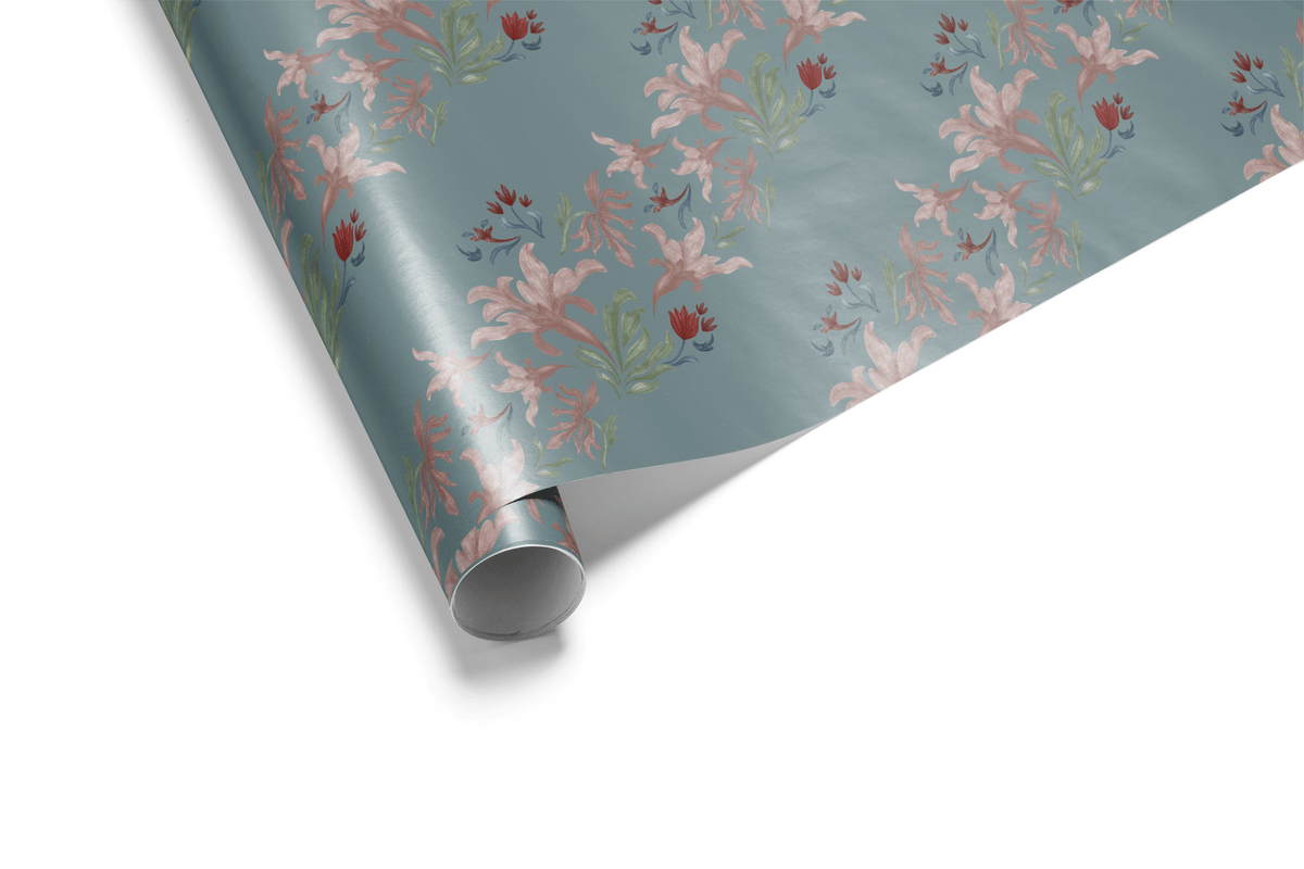 Floral Wrapping Paper Roll - Muted Garden - Haus of Wrap