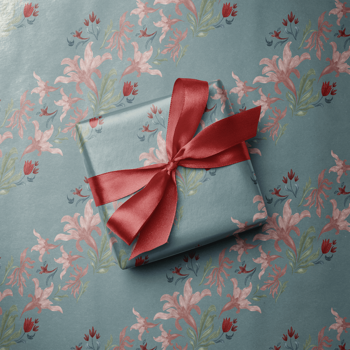 Floral Wrapping Paper Roll - Muted Garden - Haus of Wrap