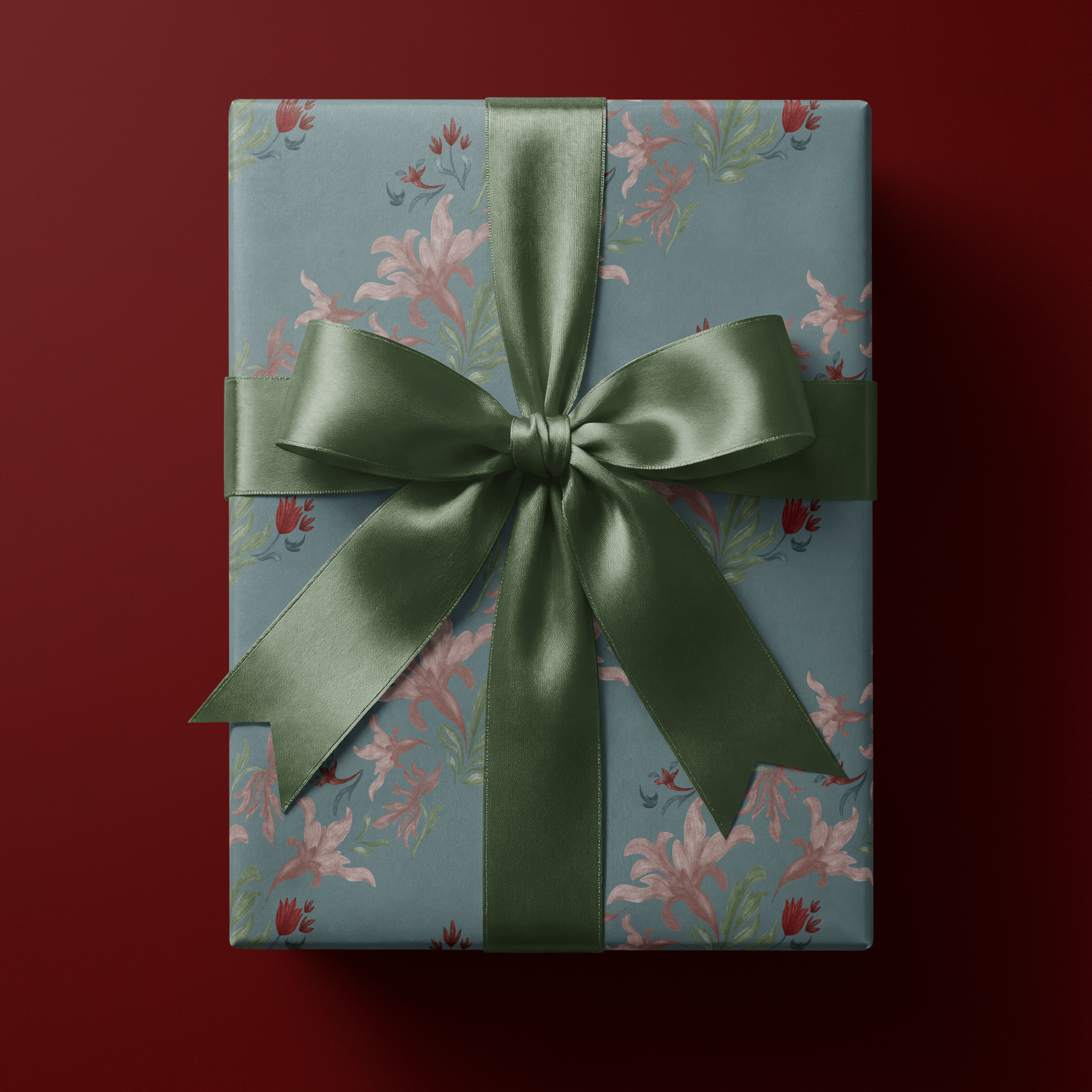 Floral Wrapping Paper Roll - Muted Garden - Haus of Wrap