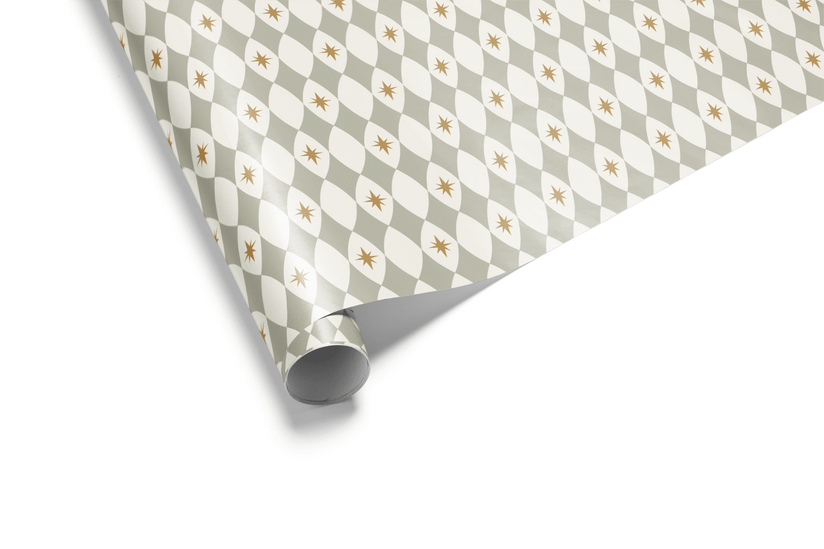 Neutral Christmas Wrapping Paper - Quiet Star - Haus of Wrap