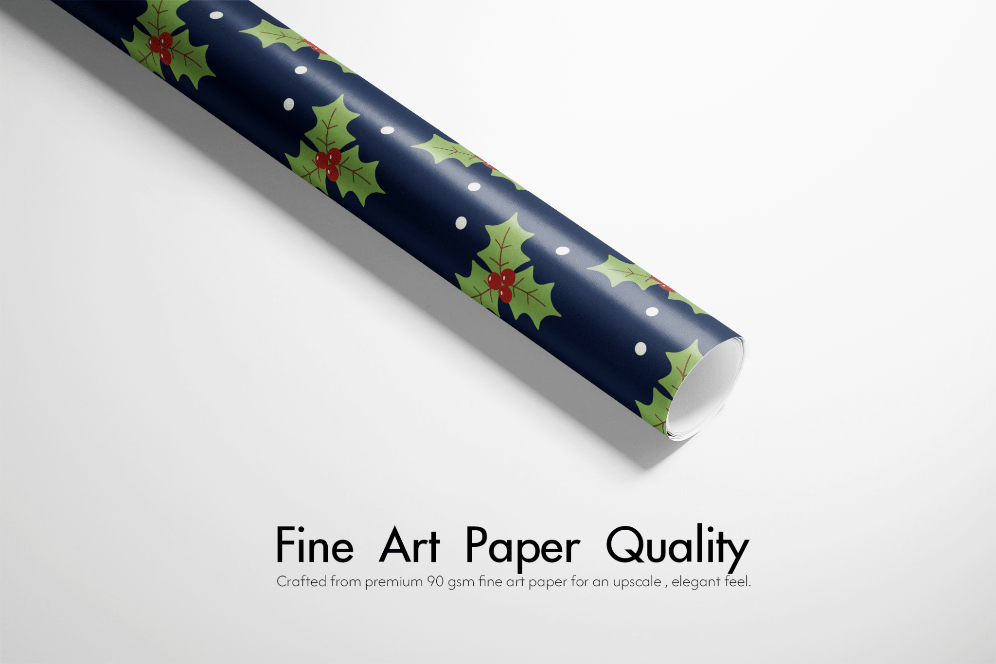 Navy Christmas Wrapping Paper - Winterton - Haus of Wrap