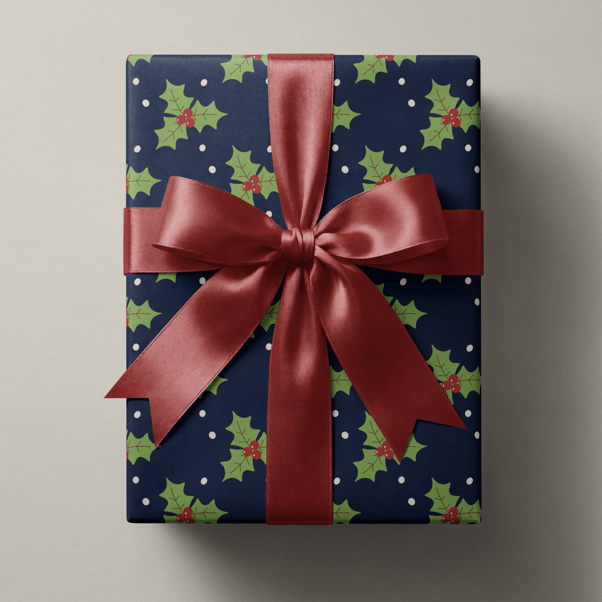 Navy Christmas Wrapping Paper - Winterton - Haus of Wrap