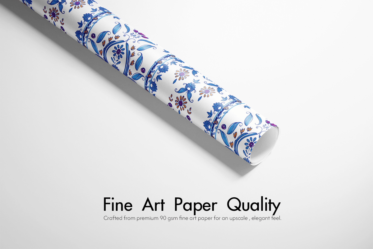 Beautiful Gift Wrapping Paper - Iznik - Haus of Wrap
