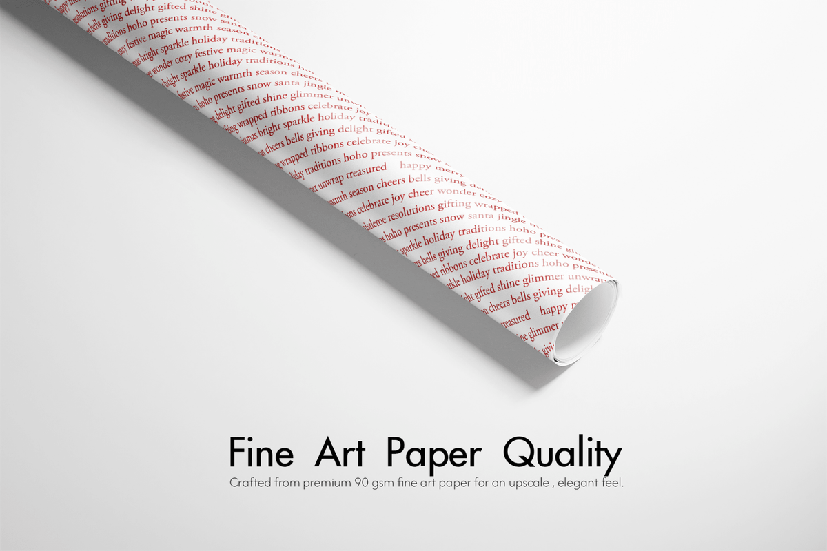 Modern Christmas Wrapping Paper - Repeat After Me - Haus of Wrap