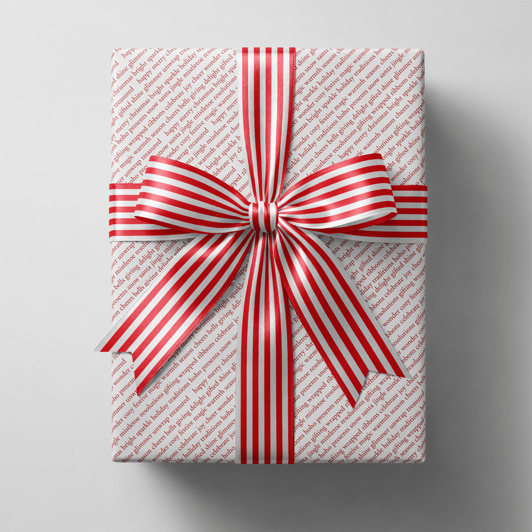 Modern Christmas Wrapping Paper - Repeat After Me - Haus of Wrap