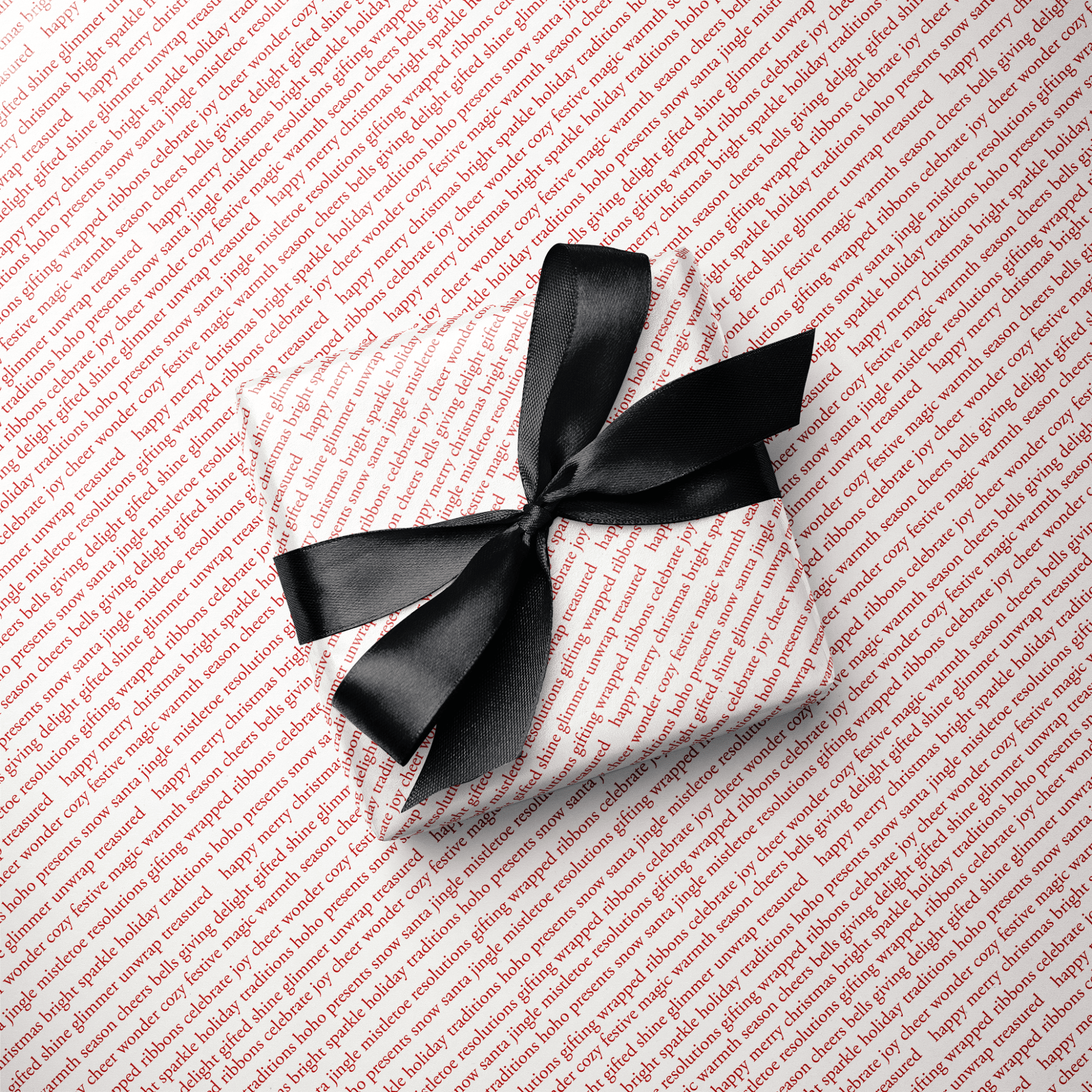Modern Christmas Wrapping Paper - Repeat After Me - Haus of Wrap