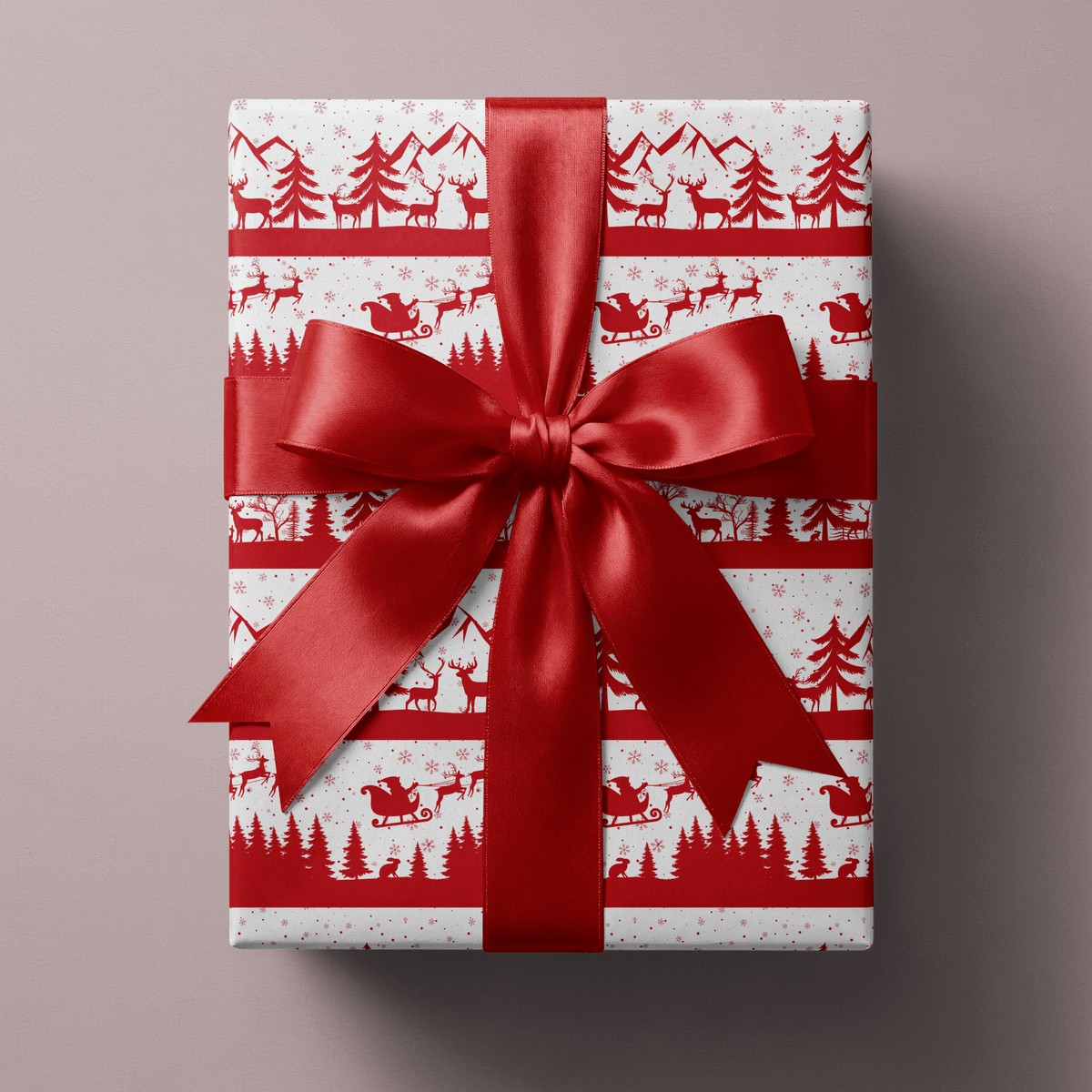 Reindeer Christmas Wrapping Paper - Christmas Eve Run - Haus of Wrap