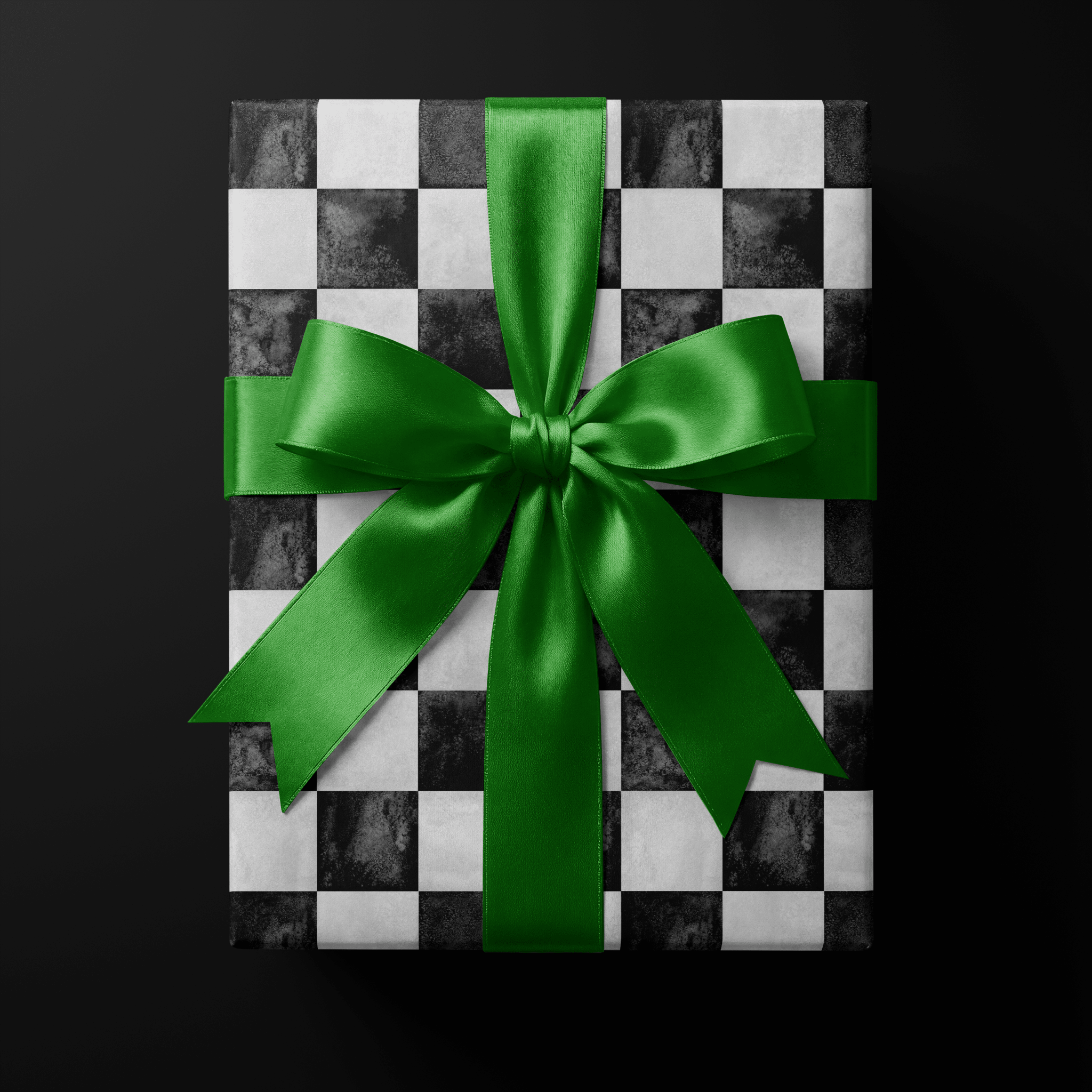 Checkerboard Wrapping Paper - Stone Cold - Haus of Wrap