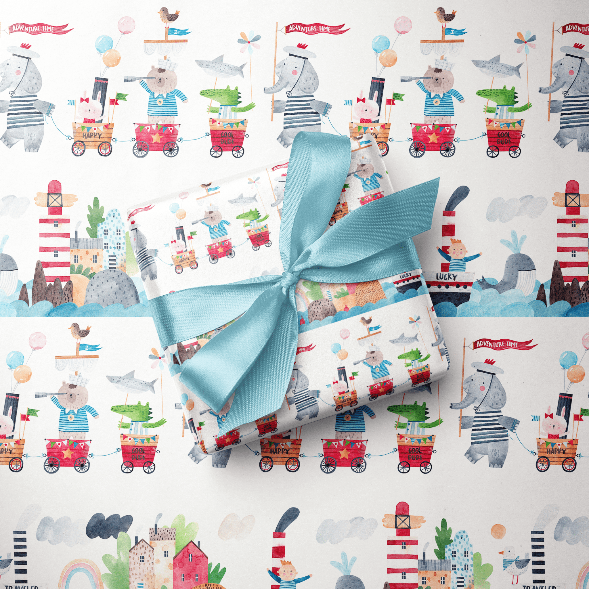 Nautical Wrapping Paper - Adventure Time - Haus of Wrap
