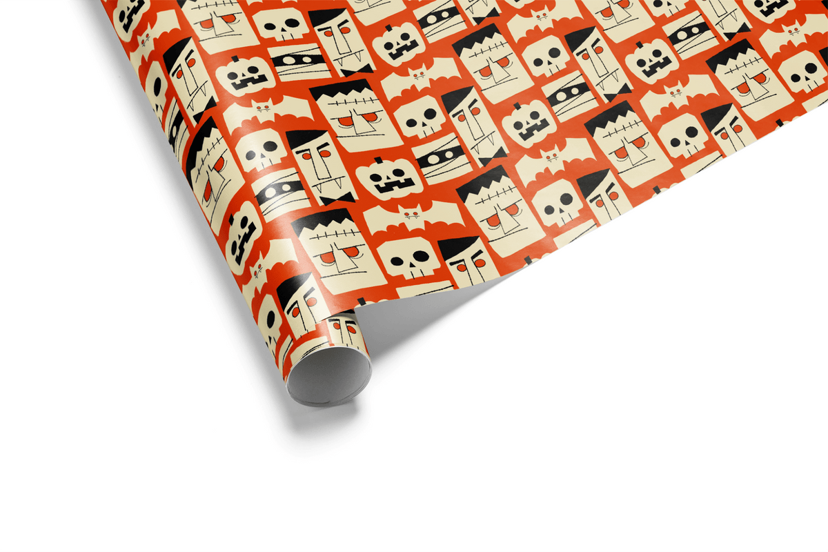 Spooky Wrapping Paper - The Usual Suspects - Haus of Wrap