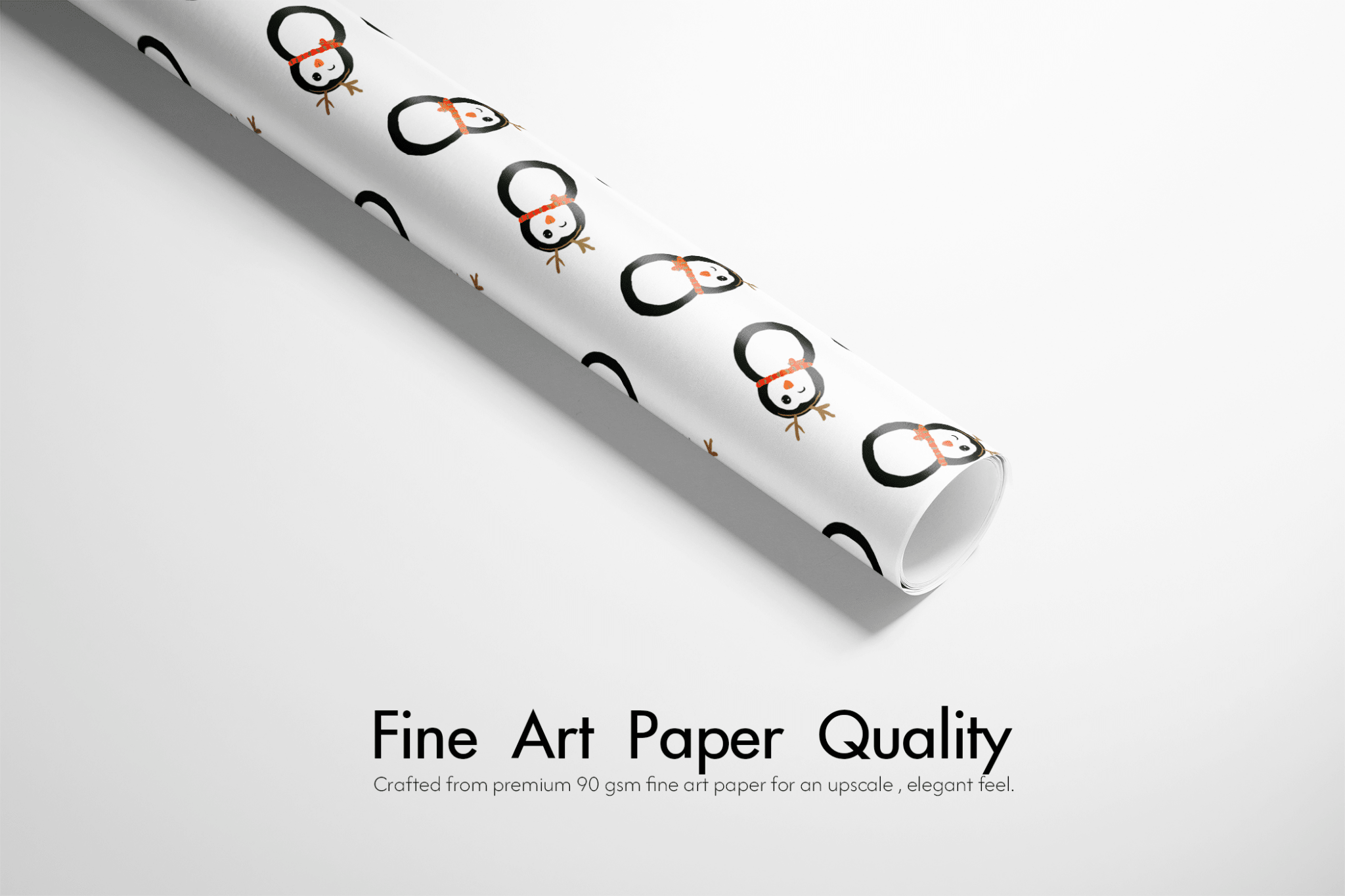 Penguin Christmas Wrapping Paper - Not a Reindeer - Haus of Wrap