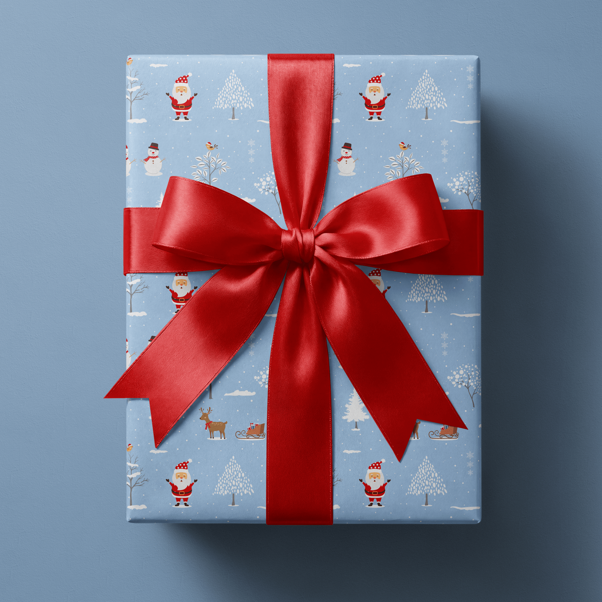 Santa Christmas Wrapping Paper - Snowglobe - Haus of Wrap