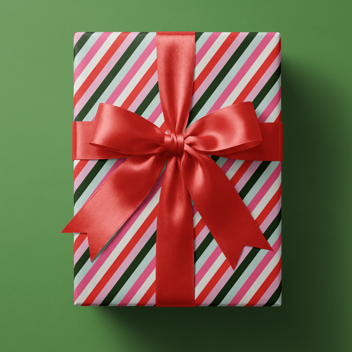 Candy Cane Christmas Wrapping Paper - Kringle - Haus of Wrap