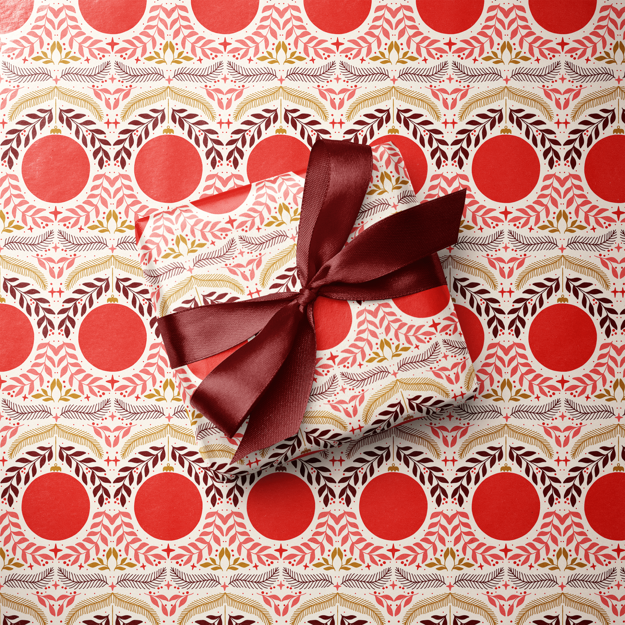 Christmas Ornament Wrapping Paper - Bauble Row - Haus of Wrap