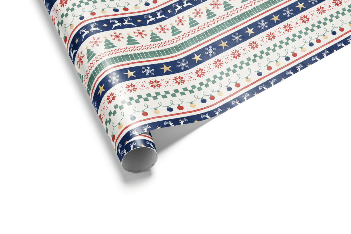 Nordic Christmas Wrapping Paper - The Christmas Jumper - Haus of Wrap