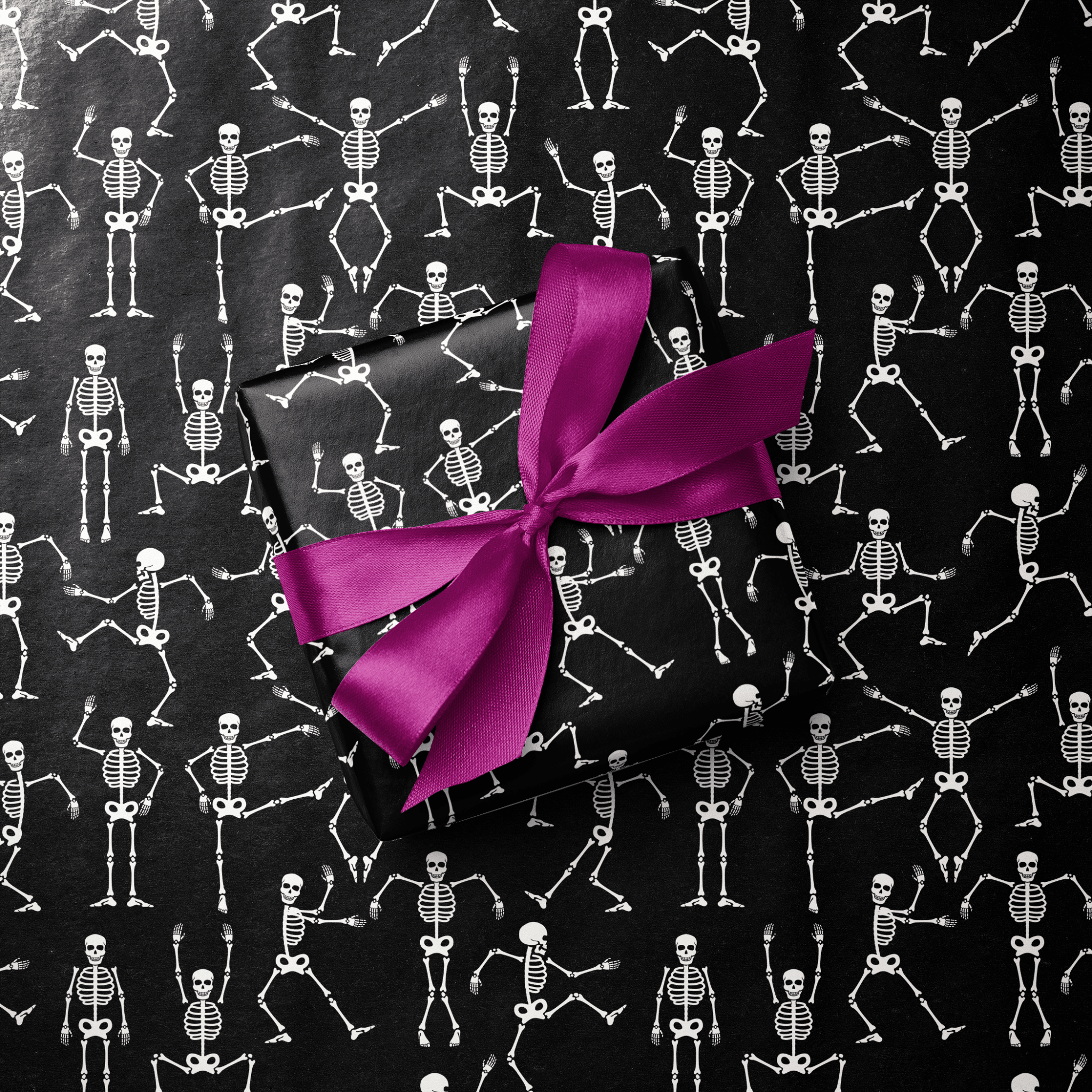 Halloween Wrapping Paper - Bad to the Bone - Haus of Wrap