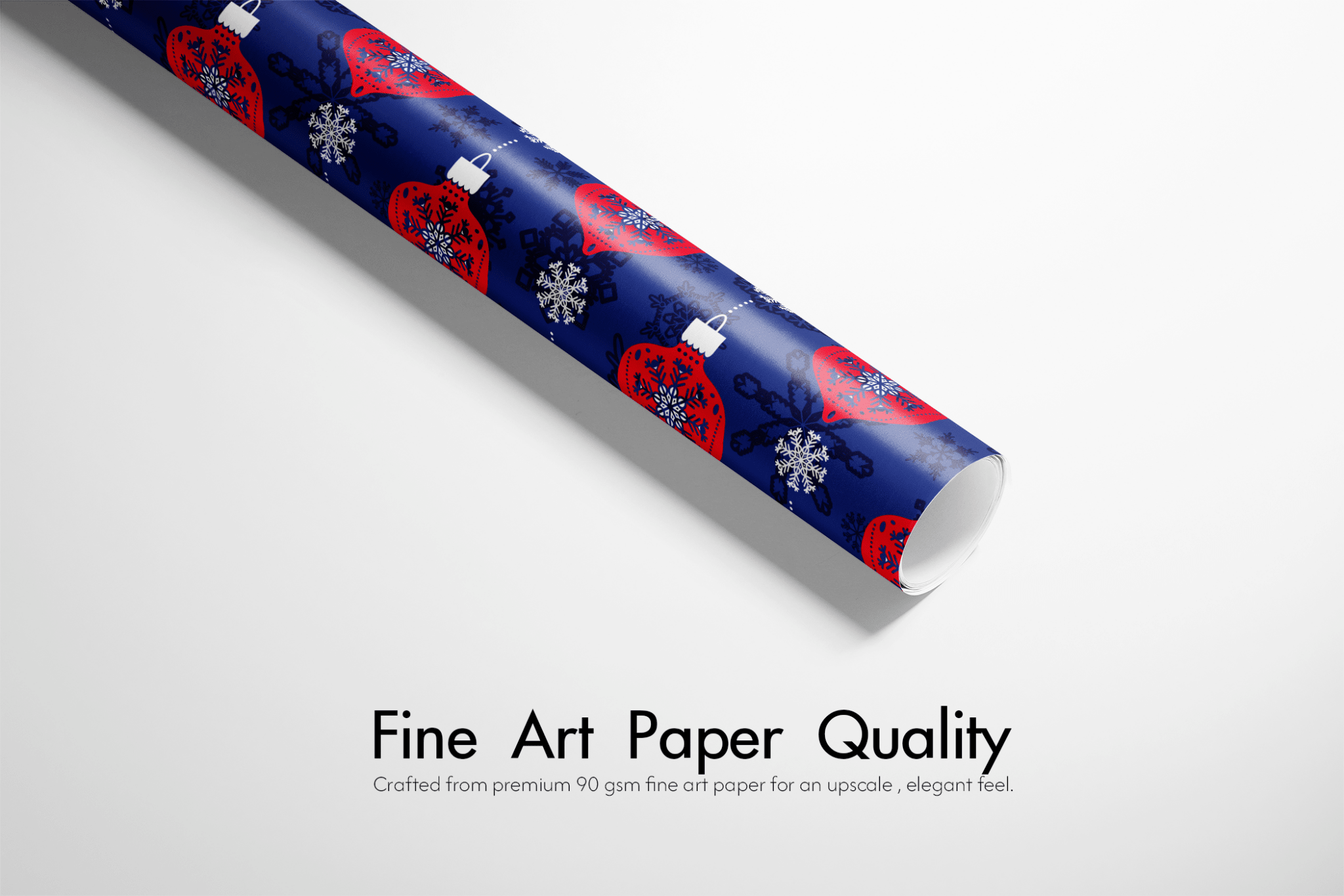 Navy Blue Christmas Wrapping Paper - Holiday on Fifth - Haus of Wrap