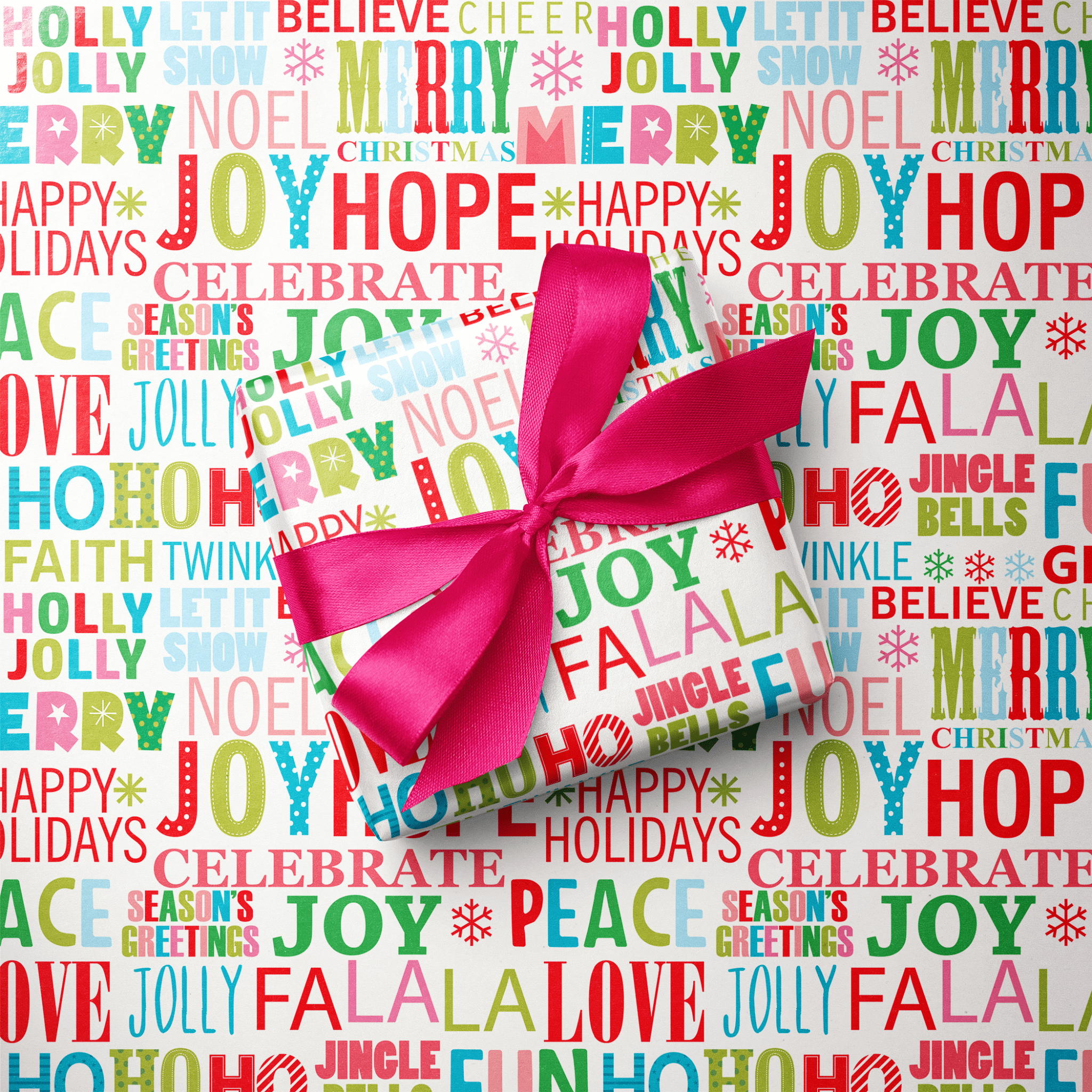 Colorful Christmas Wrapping Paper - Merry Mayhem - Haus of Wrap