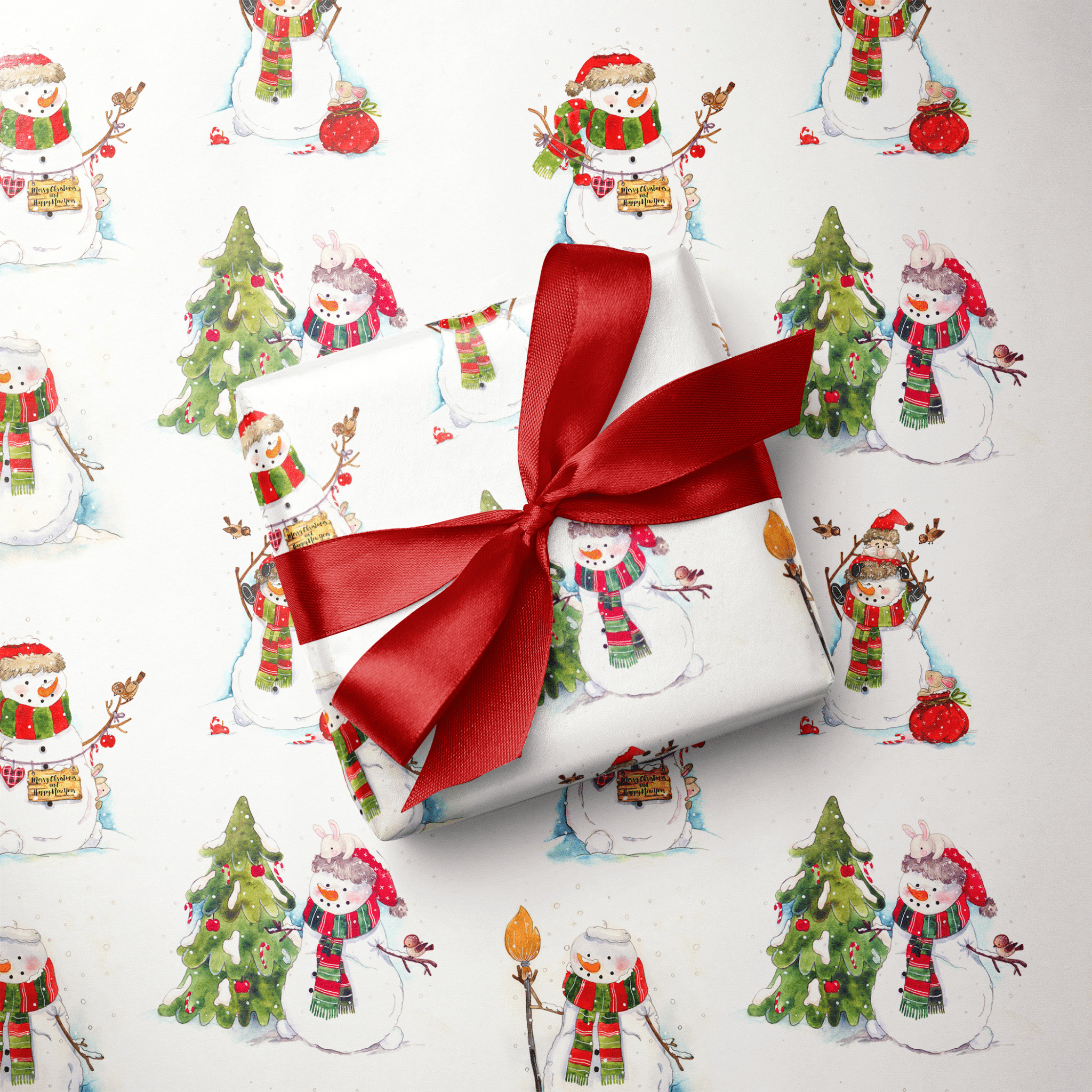 Snowman Christmas Wrapping Paper - Chill Squad - Haus of Wrap