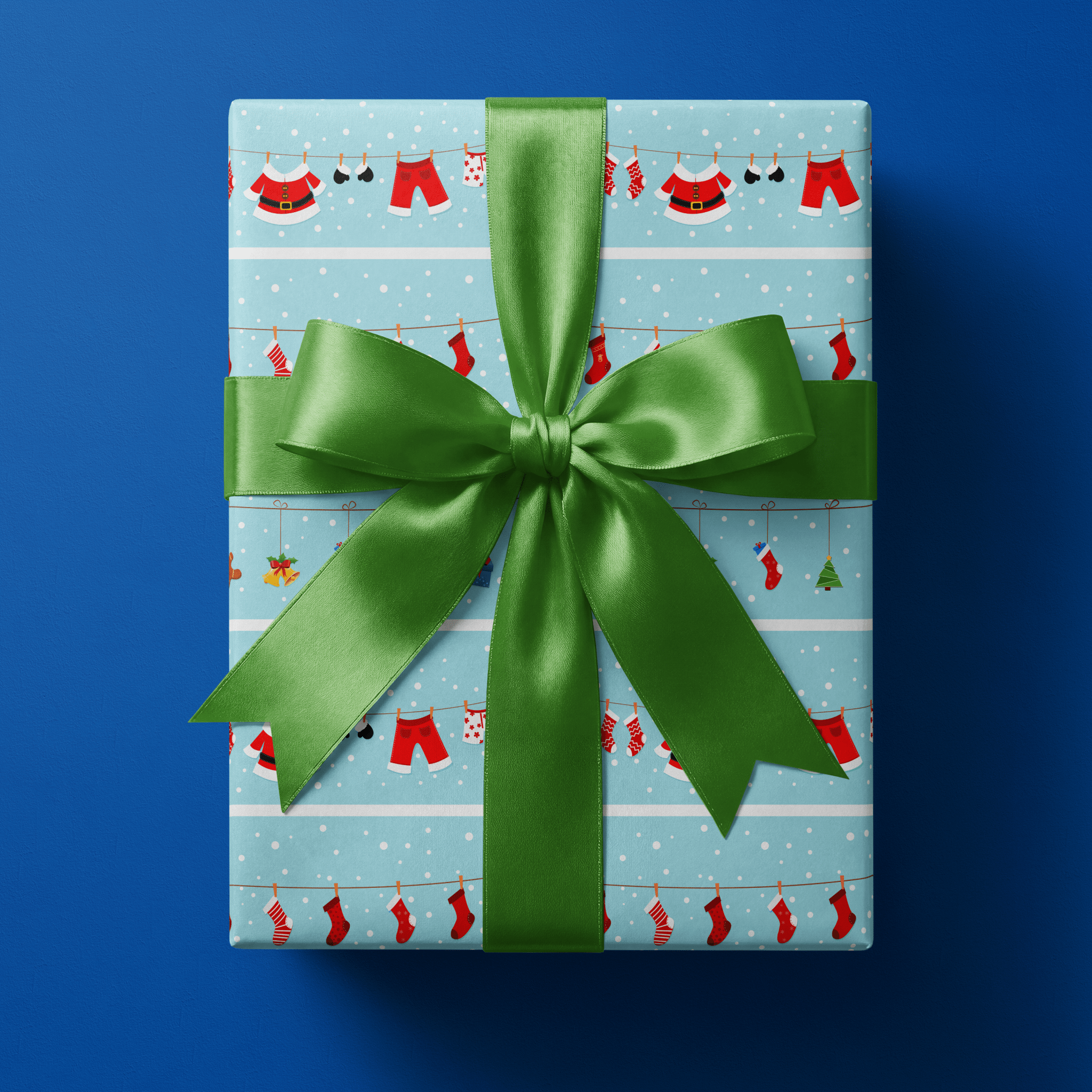 Kids Christmas Wrapping Paper - Wash Day at the Pole - Haus of Wrap