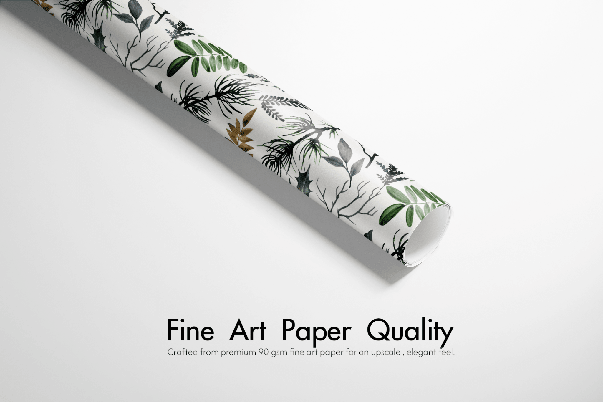 Botanical Christmas Wrapping Paper - The Forager - Haus of Wrap