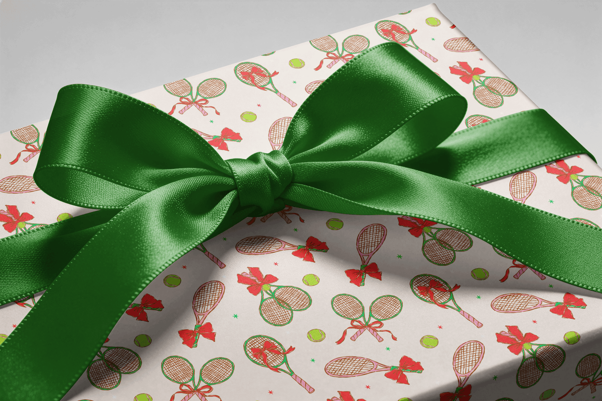 Tennis Wrapping Paper - Match Point - Haus of Wrap