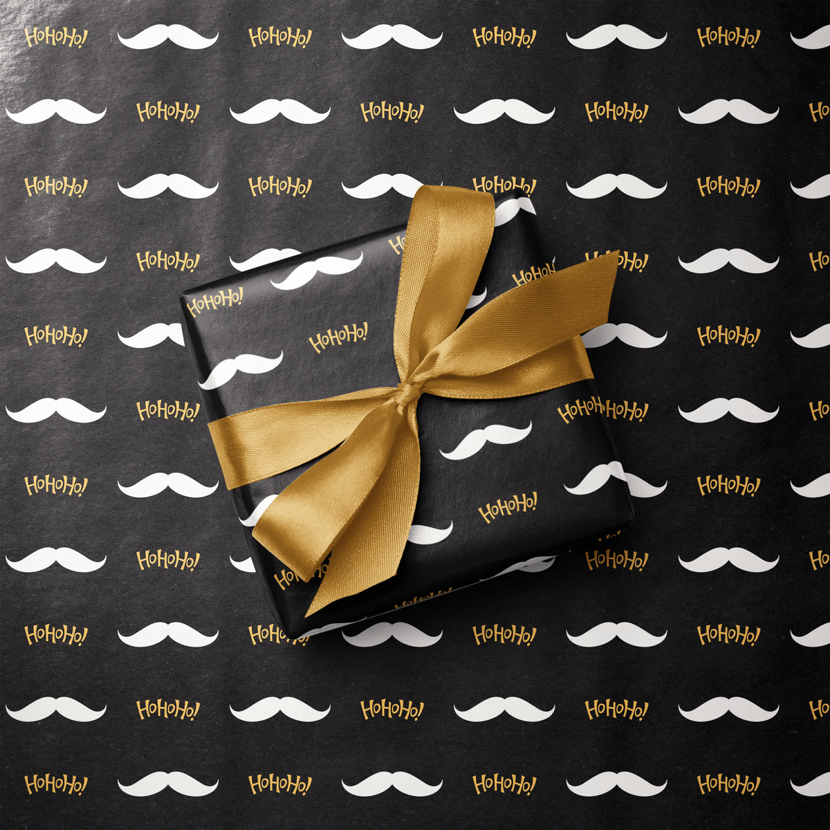 Black and Gold Wrapping Paper Christmas - Mister Claus - Haus of Wrap