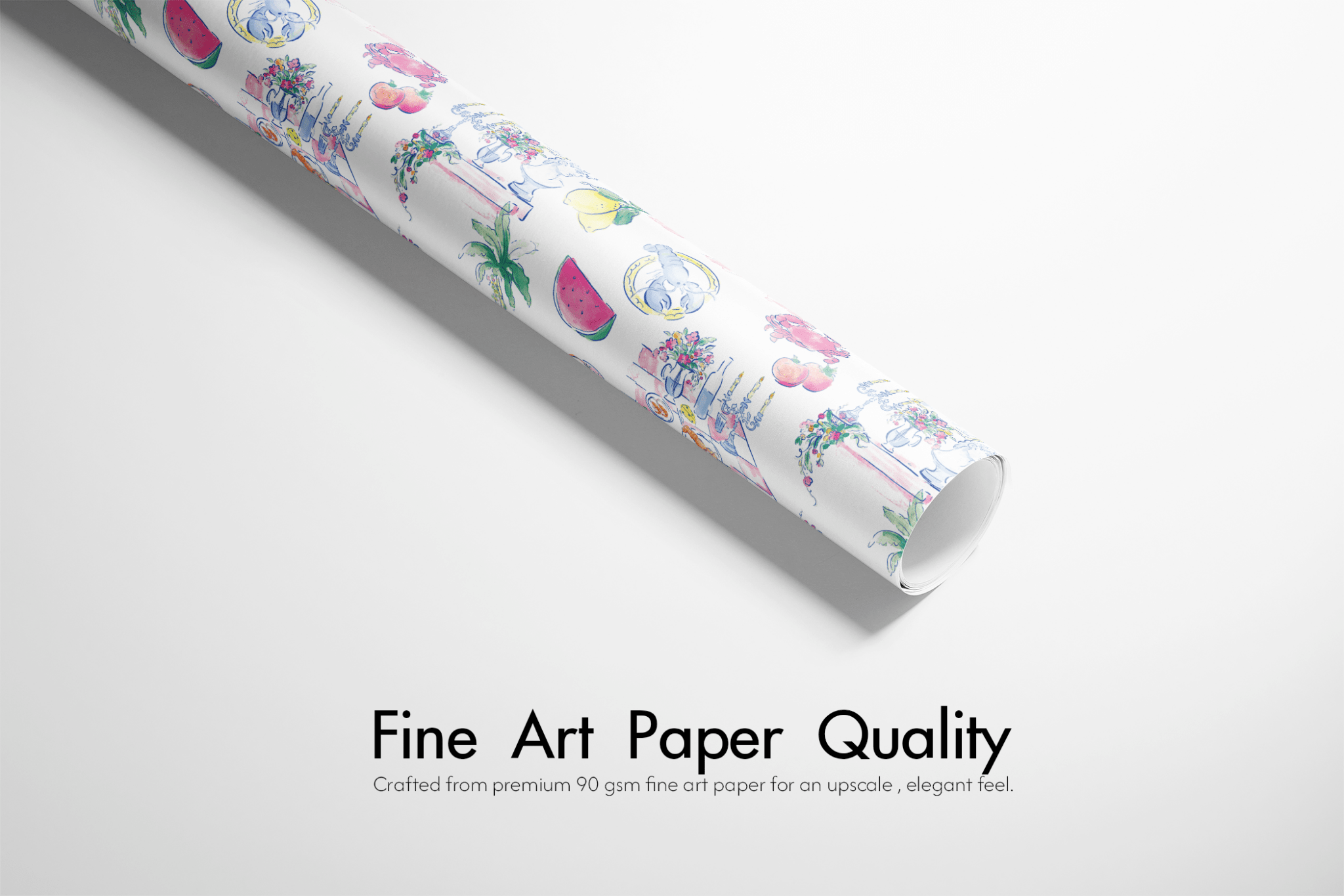 Preppy Wrapping Paper - Palm Beach Toile - Haus of Wrap