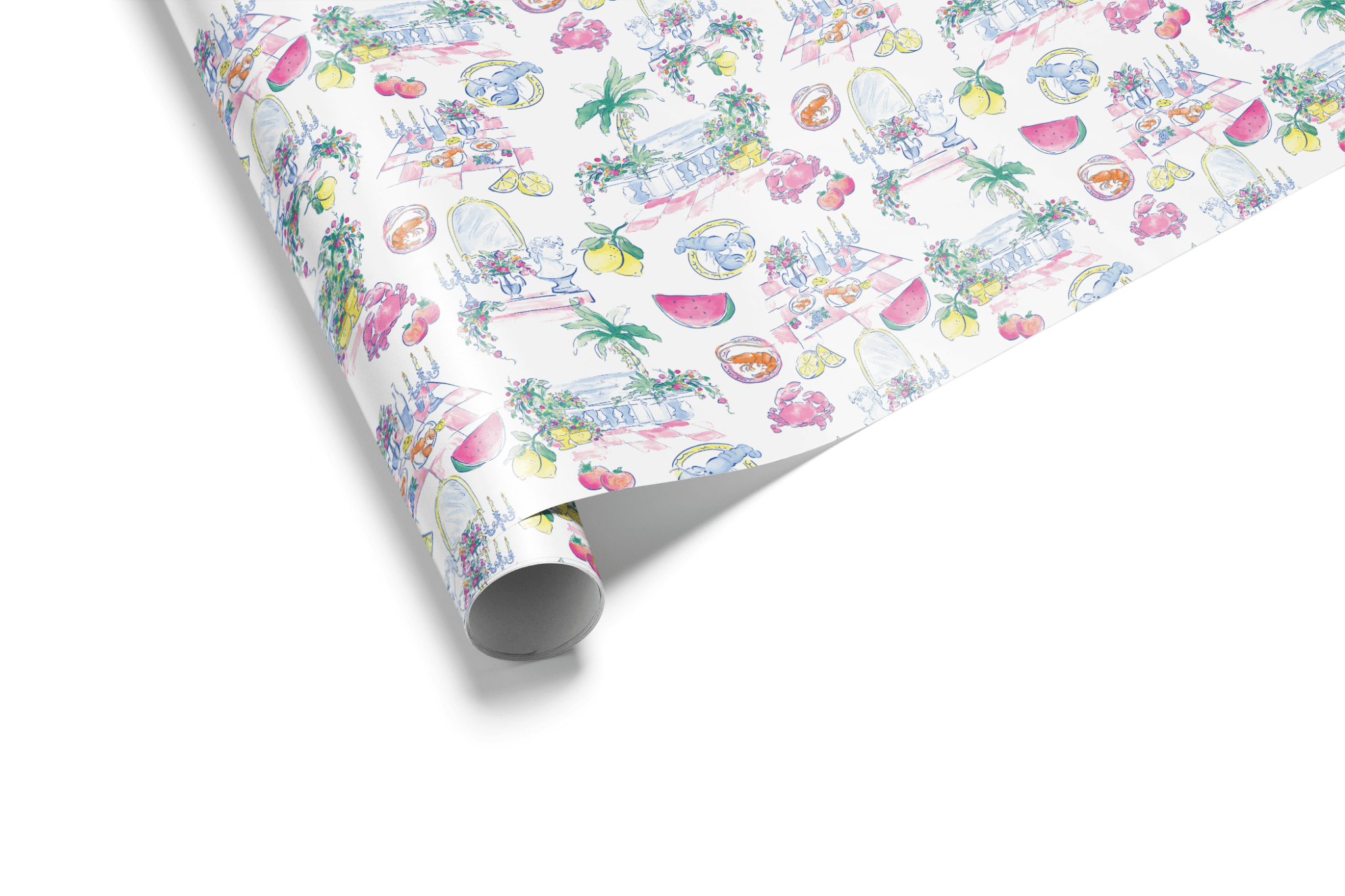 Preppy Wrapping Paper - Palm Beach Toile - Haus of Wrap