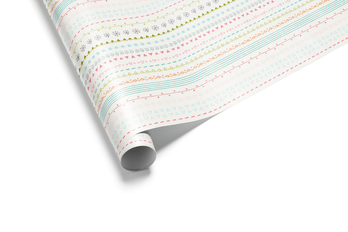 Pastel Wrapping Paper - Little Lines - Haus of Wrap