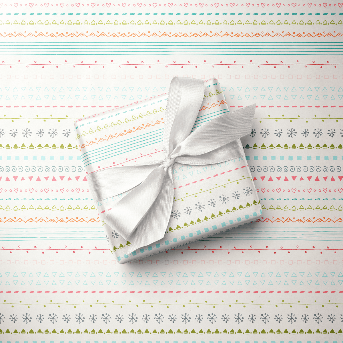 Pastel Wrapping Paper - Little Lines - Haus of Wrap