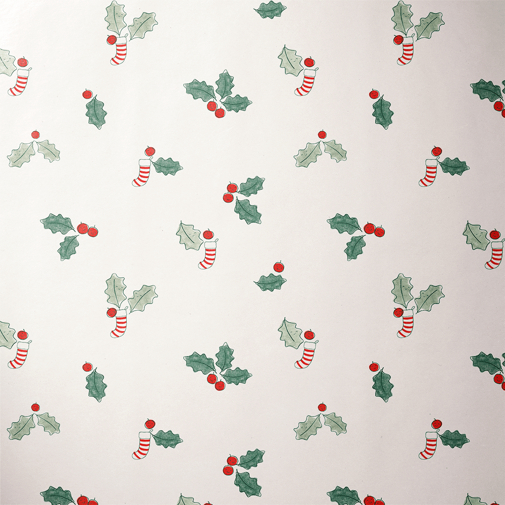 Holly Wrapping Paper - Merry Little Things - Haus of Wrap