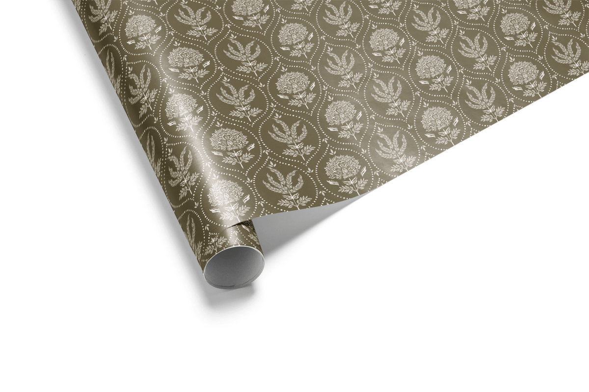 Olive Wrapping Paper - Antique Moss - Haus of Wrap