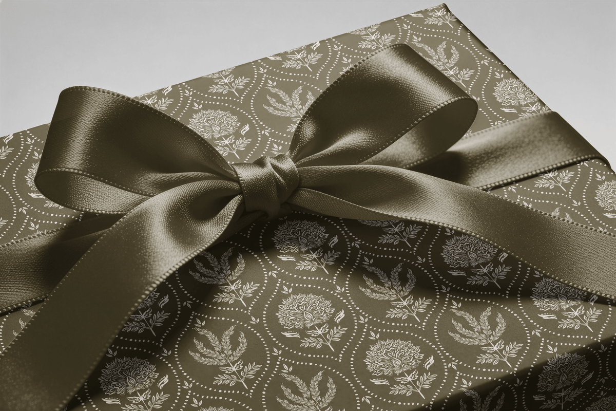 Olive Wrapping Paper - Antique Moss - Haus of Wrap