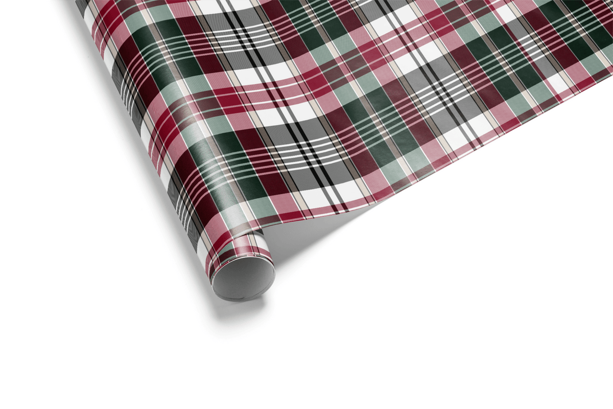 Christmas Plaid Wrapping Paper - Thistle & Wine - Haus of Wrap