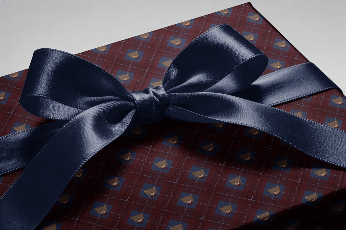 Teddy Bear Christmas Wrapping Paper - Manor Bear - Haus of Wrap